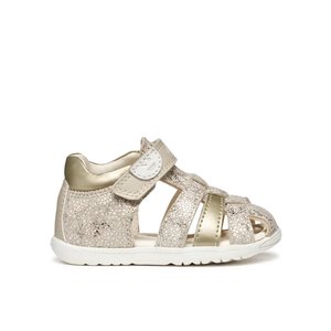 Βρεφικά Παπούτσια Geox Macchia για Κορίτσια Beige Sparkles (Μεγέθη 19-26)