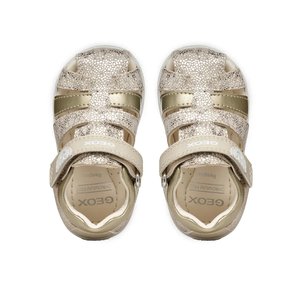 Βρεφικά Παπούτσια Geox Macchia για Κορίτσια Beige Sparkles (Μεγέθη 19-26)