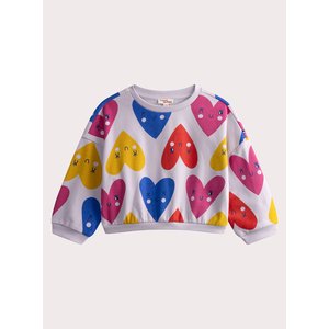 Παιδικό Φούτερ για Κορίτσια Lilac Hearts