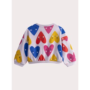 Παιδικό Φούτερ για Κορίτσια Lilac Hearts