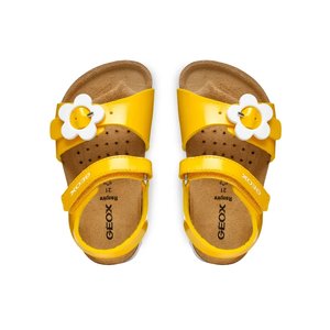 Βρεφικά Σανδάλια Geox Chalki για Κορίτσια Yellow Flower (Μεγέθη 22-27)