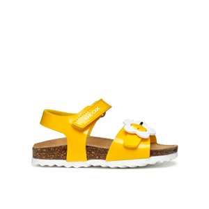 Βρεφικά Σανδάλια Geox Chalki για Κορίτσια Yellow Flower (Μεγέθη 22-27)