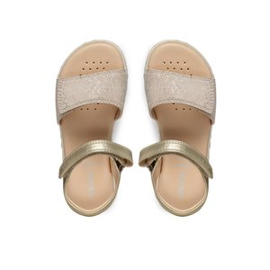 Παιδικά Σανδάλια Geox Haiti για Κορίτσια Light Gold (Μεγέθη 25-34)