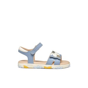 Παιδικά Σανδάλια Geox Haiti για Κορίτσια Blue Flowers (Μεγέθη 25-35)