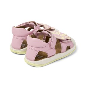 Βρεφικά Πέδιλα Camper Twins για Κορίτσια Pink Flowers (Μεγέθη 21-26)