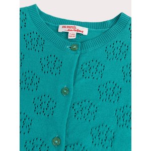 Παιδική Ζακέτα για Κορίτσια Turquoise Openwork