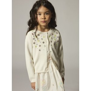 Παιδική Ζακέτα για Κορίτσια Ecru Sequined