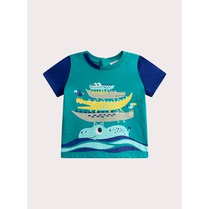 Βρεφική Μπλούζα για Αγόρια Turquoise Tower