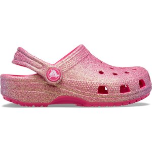 Παιδικά Σαμπό Crocs Classic Clog για Κορίτσια Pink Iridescent Glitter (Μεγέθη 28-33)