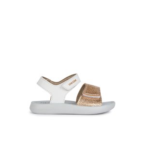 Βρεφικά Πέδιλα Geox Lightfloppy για Κορίτσια White/Gold (Μεγέθη 21-27)