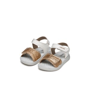 Βρεφικά Πέδιλα Geox Lightfloppy για Κορίτσια White/Gold (Μεγέθη 21-27)