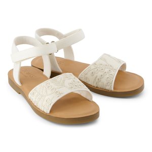 Παιδικά Σανδάλια Toms Remi Ankle Strap για Κορίτσια Egret Botanical Eyelet (Μεγέθη 30-35,5)