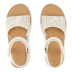 Παιδικά Σανδάλια Toms Remi Ankle Strap για Κορίτσια Egret Botanical Eyelet (Μεγέθη 30-35,5)