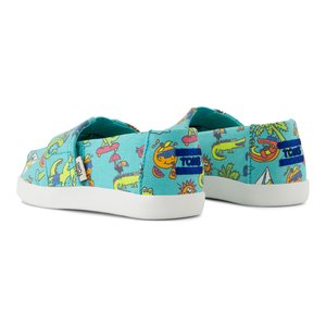 Βρεφικές Εσπαντρίγιες Toms για Αγόρια Aqua Blue Glow in the Dark Alligator (Μεγέθη 19,5-28,5)