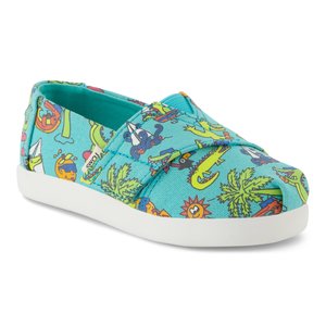 Βρεφικές Εσπαντρίγιες Toms για Αγόρια Aqua Blue Glow in the Dark Alligator (Μεγέθη 19,5-28,5)