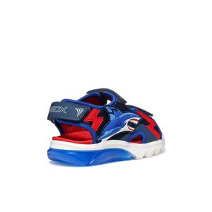 Παιδικά Σανδάλια Geox Ciberdron για Αγόρια Navy/Red Shark (Μεγέθη 25-33)