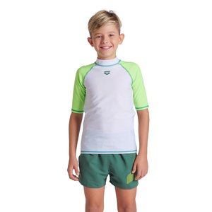 Παιδική Αντηλιακή UV Μπλούζα Arena Rash Vest για Αγόρια White/Lime