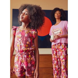 Παιδική Ολόσωμη Φόρμα για Κορίτσια Dark Floral