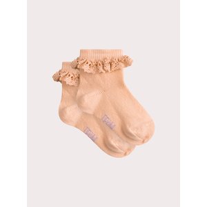Βρεφικές Κάλτσες για Κορίτσια Peach Ruffles