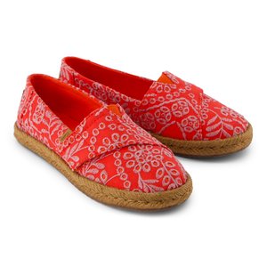 Παιδικές Εσπαντρίγιες Toms Alpargata Rope 2.0 για Κορίτσια Flame Botanical Eyelet (Μεγέθη 30-35,5)
