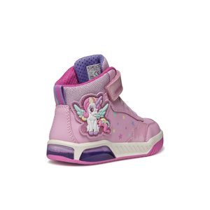 Παιδικά Παπούτσια Geox Inek για Κορίτσια Pink Unicorn (Μεγέθη 25-32)
