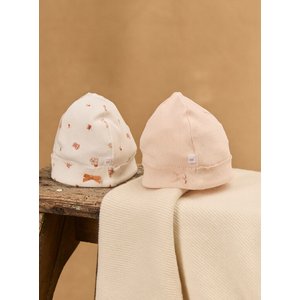 Σετ Βρεφικά Σκουφάκια για Κορίτσια Pink Owls 2 τμχ