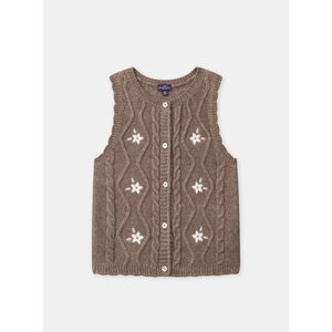 Παιδικό Γιλέκο για Κορίτσια Brown Flowers
