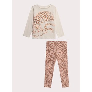 Σετ Παιδικές Πιτζάμες για Κορίτσια Sleepy Leopard