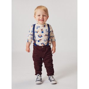 Βρεφικό Παντελόνι για Αγόρια Brown/Navy Corduroy