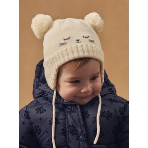 Βρεφικός Σκούφος για Κορίτσια Cute Creme