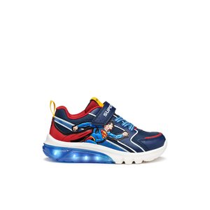 Παιδικά Παπούτσια Geox Ciberdron για Αγόρια Superman Low Blue (Μεγέθη 25-33)