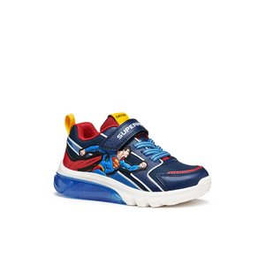 Παιδικά Παπούτσια Geox Ciberdron για Αγόρια Superman Low Blue (Μεγέθη 25-33)