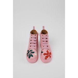 Παιδικά Μποτάκια Camper Twins για Κορίτσια Pink Flowers (Μεγέθη 26-33)