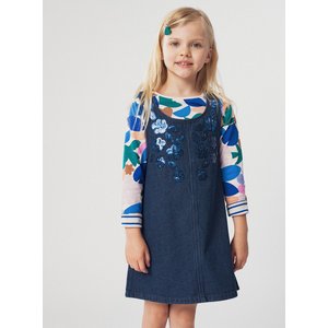 Παιδικό Φόρεμα για Κορίτσια Dark Denim Flowers