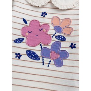 Βρεφική Μπλούζα για Κορίτσια Striped Bouquet