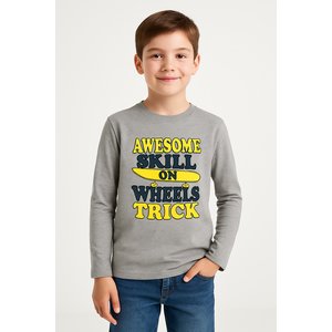 Παιδική Μπλούζα για Αγόρια Awesome Trick