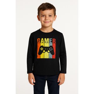 Παιδική Μπλούζα για Αγόρια Black Gamer