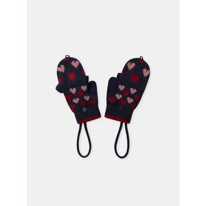 Παιδικά Γάντια για Κορίτσια Navy Love - 2 σε 1