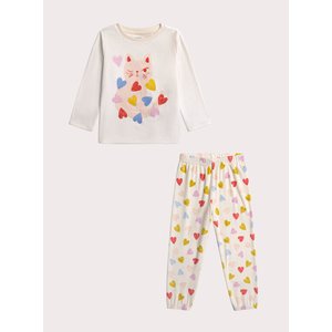 Σετ Παιδικές Πιτζάμες για Κορίτσια Loving Cat