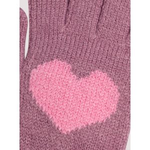 Παιδικά Γάντια για Κορίτσια Purple Hearts