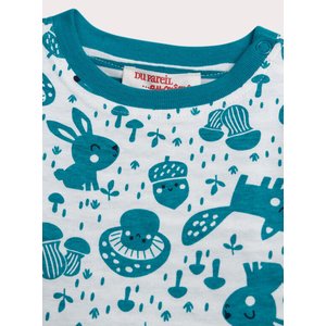 Βρεφική Μπλούζα για Αγόρια Dark Turquoise Pattern - 2 σε 1